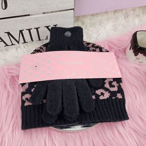 NWT {Juicy Couture} 2 Pieces Gift Set Knit Hat and Magic Gloves NWT